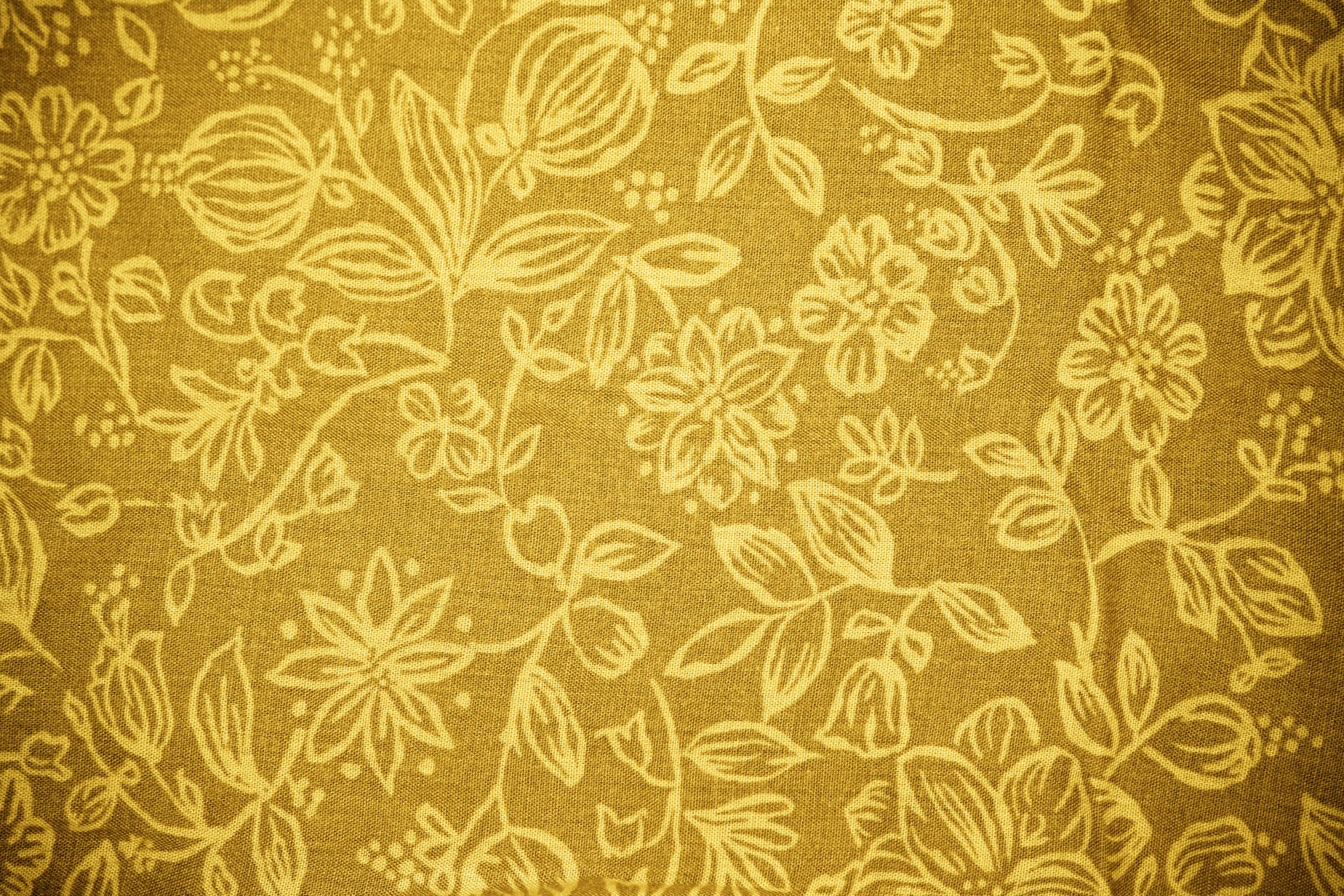 Gold Fabric with Floral Pattern Texture Picture | Free Photograph | Photos Public Domain