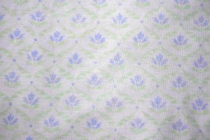 White Fabric with Blue Floral Pattern Texture - Free High Resolution Photo