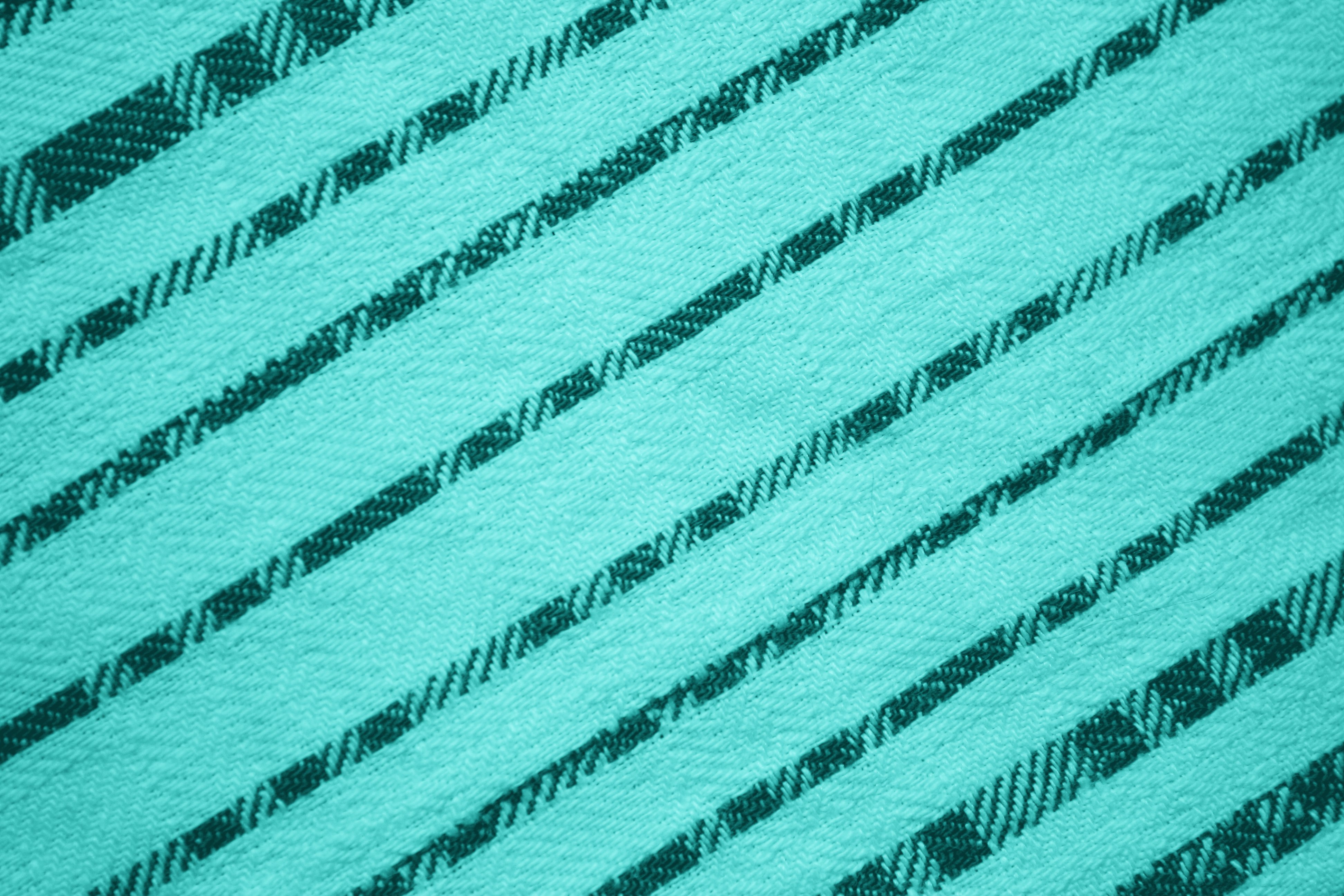 Teal Diagonal Stripes Fabric Texture Picture