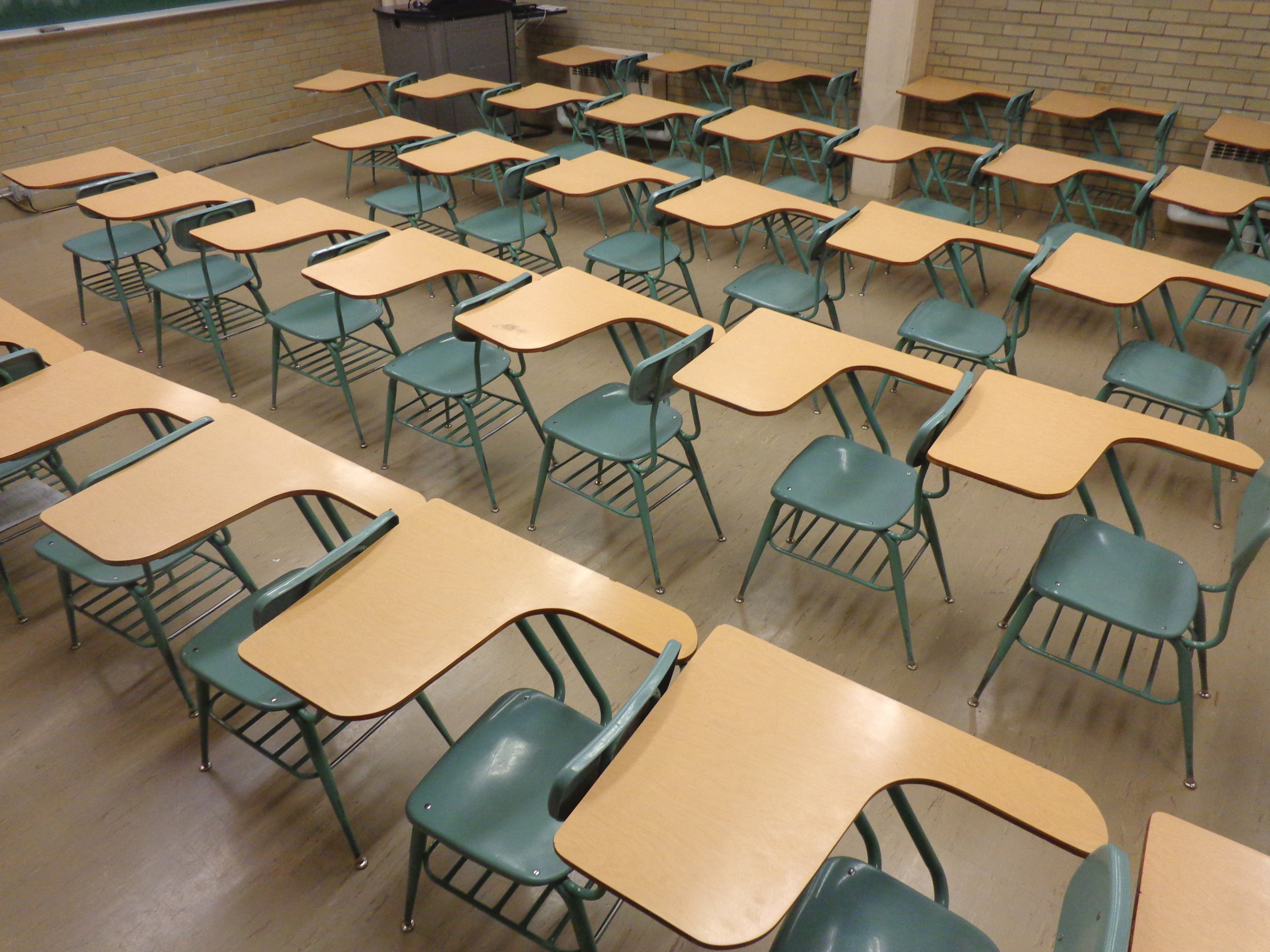School Classroom with Empty Desks Picture | Free Photograph | Photos