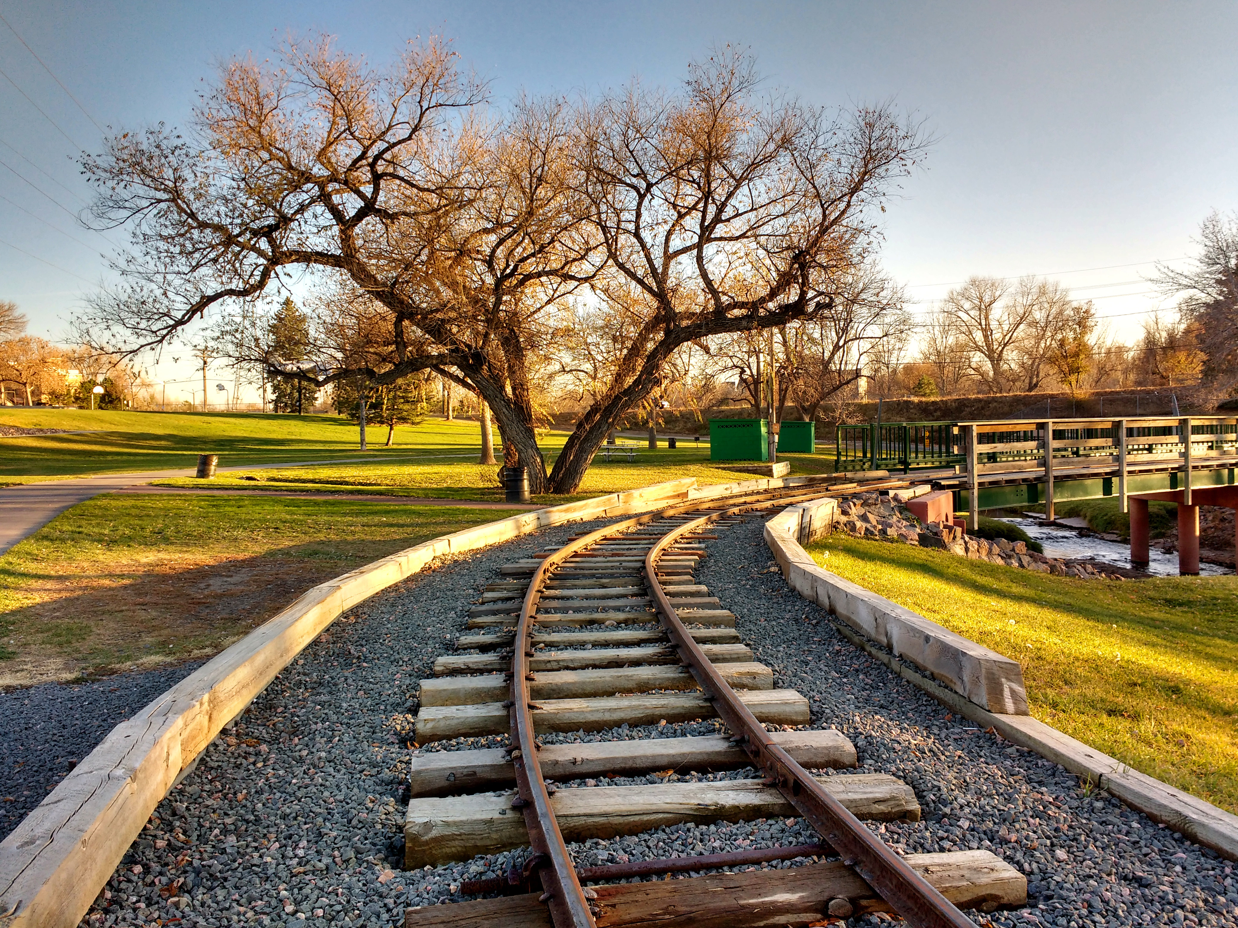 Train Tracks Through Park Picture Free Photograph Photos Public Domain